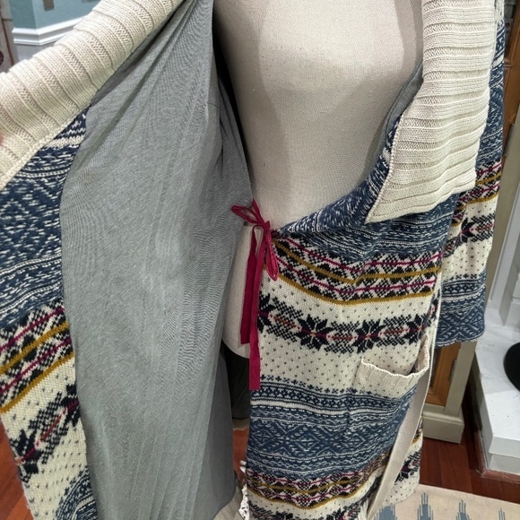 Anthropologie Eloise Fireside Fair Isle Nordic Cardigan Sweater, Size Med/Large - Picture 6 of 12